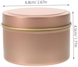 Zerodeko 12pcs Rose Gold Candle Tins with Lids for DIY Crafting