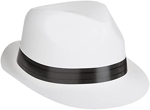 Beistle Havana Chairman Hats 12 Pack White Black