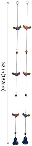 Purpledip Wall Hanging with Peacocks Bells Set of 2