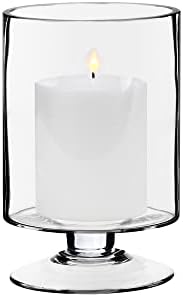 CYS EXCEL Glass Hurricane Candle Holder 8 Inch