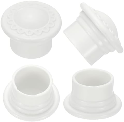 Uxcell Curtain Rod Ends 4Pcs Plastic Finial Cap for 26-28mm Rods