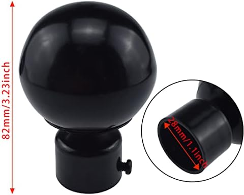 Aifeier ET Black Curtain Rod End Caps 2 PCS