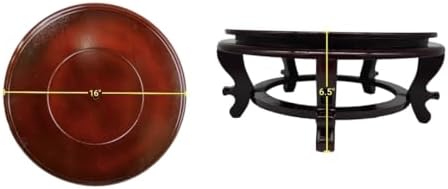 Festcool Wooden Fishbowl Display Vase Stand 16 Inch