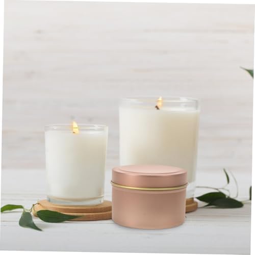 Unomor 12Pcs Aromatherapy Candle Cans with Lids Metal Tins for DIY