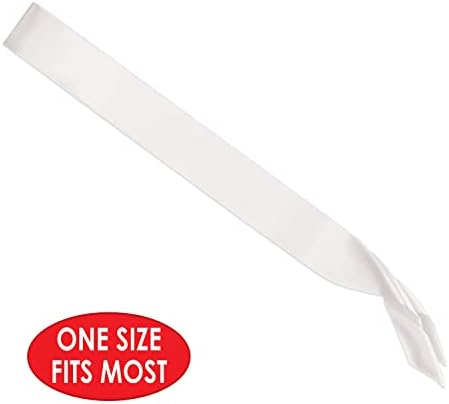 Beistle White Satin Sashes 3-Piece Set for Events