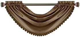 Elrene All Seasons Waterfall Window Valance 52x36 Antique Gold