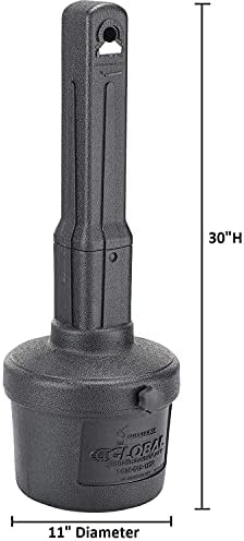 Global Industrial Outdoor Patio Ashtray with Round Base and 15 Gallon Capacity