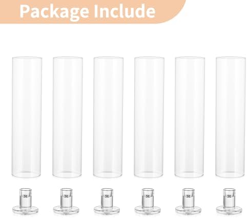NUPTIO Windproof Hurricane Candle Holder 6 Pcs