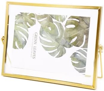 Floating Glass Frame Vintage Style Gold