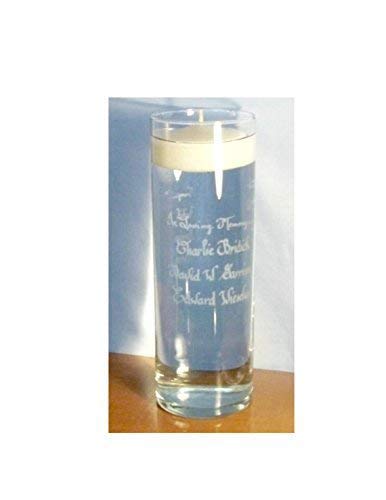 Personalized Cylinder Glass Unity Floating Candle Vase 1