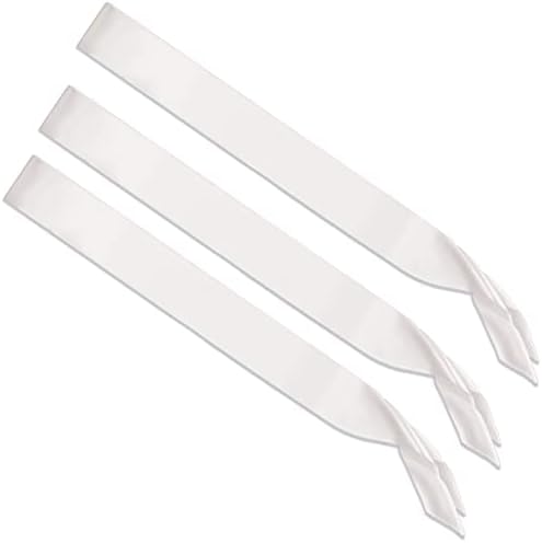 Beistle White Satin Sashes 3-Piece Set for Events
