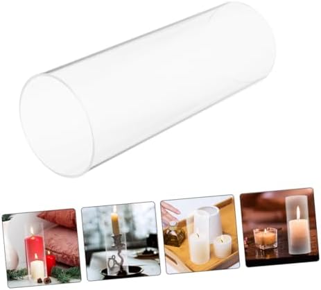 ABOOFAN Glass Candle Holder Windproof Chimney Shade for Tealight Candles