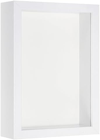 PATIKIL 6x8 Shadow Box Frame White Wooden