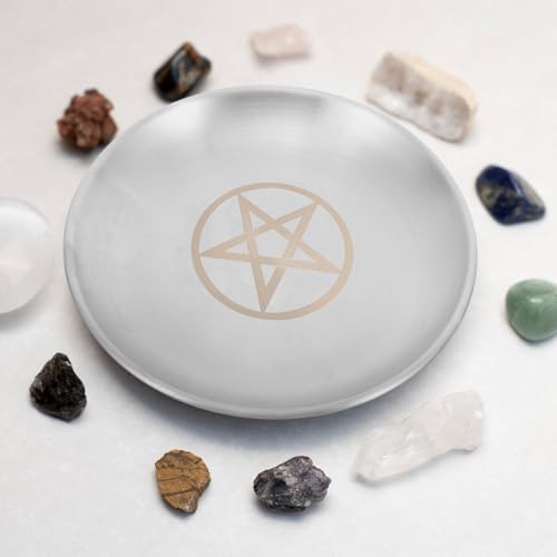 IMIKEYA Pentagram Altar Ritual Plate Dish