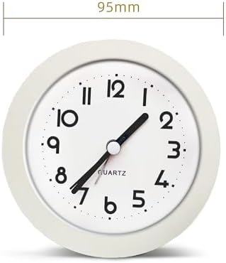 4 Inches White Desk Clock with Backlight