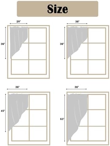 Grey Eucalyptus Leaves Window Valance with 2 Panels 36x45 Inches