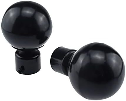 Aifeier ET Black Curtain Rod End Caps 2 PCS