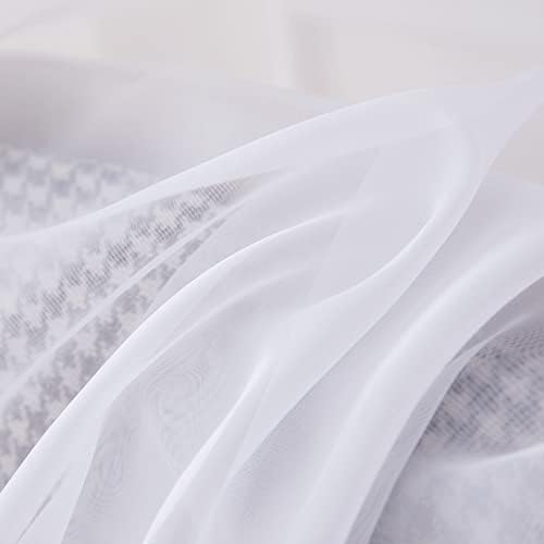 MIULEE Sheer Window Scarf Valance Extra Long Panel Curtain