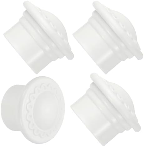 Uxcell Curtain Rod Ends 4Pcs Plastic Finial Cap for 26-28mm Rods