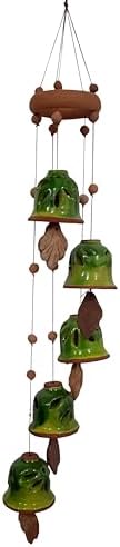 Purpledip Terracotta Wind Chime with 5 Bells