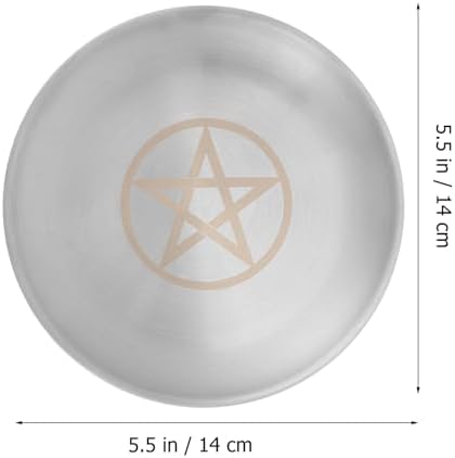 IMIKEYA Pentagram Altar Ritual Plate Dish