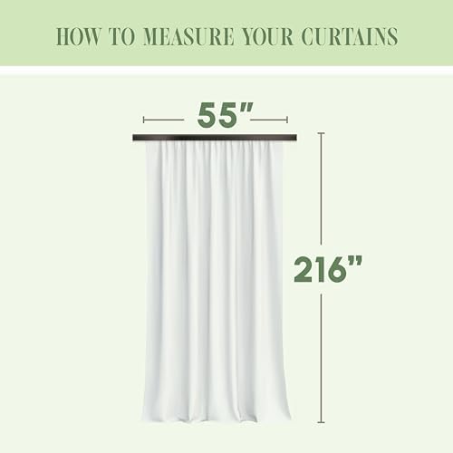 Elegant Comfort Sheer Curtain Valance - 55 X 216 Inch White Panel