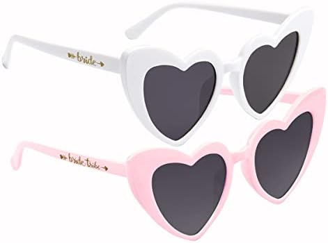 LADYHOME 10 Pairs Heart Shaped Bachelorette Sunglasses
