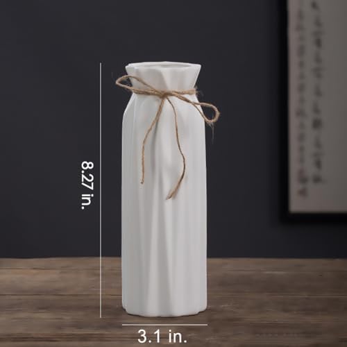 White Ceramic Vase - Modern Home Decor 827 H