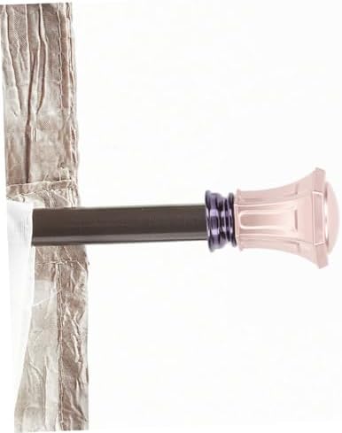 Stylish Plastic Rose Gold Curtain Rod Finials 4pcs