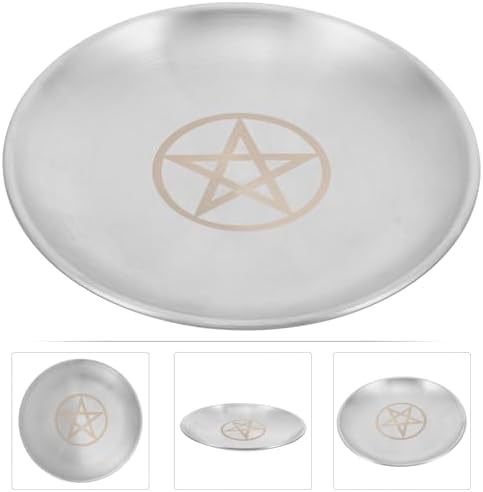 IMIKEYA Pentagram Altar Ritual Plate Dish