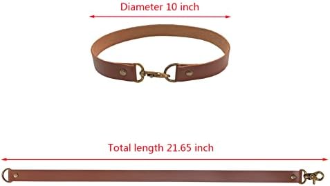 Leather Curtain Holdbacks 4Pcs Brown Classic No-Drilling Ties