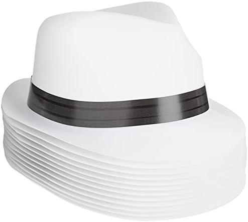 Beistle Havana Chairman Hats 12 Pack White Black