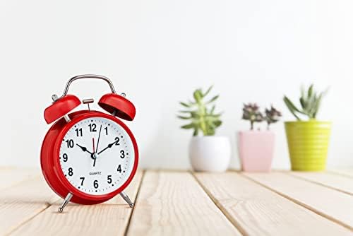 Bernhard Products Retro Twin Bell Analog Alarm Clock