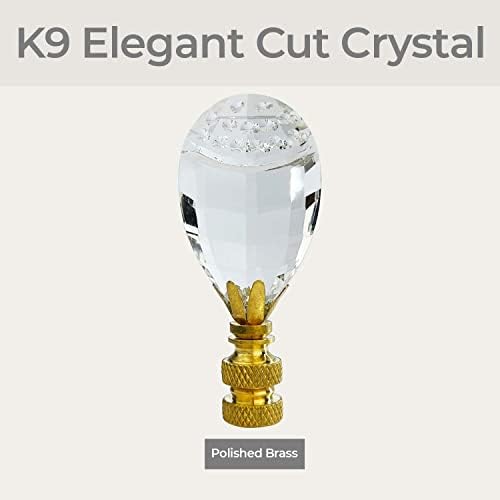 Royal Designs Inc Balloon Drop K9 Clear Crystal Finial for Lamp Shade