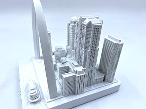 St Louis 3D City Model Statue Decoration 4 Inch White