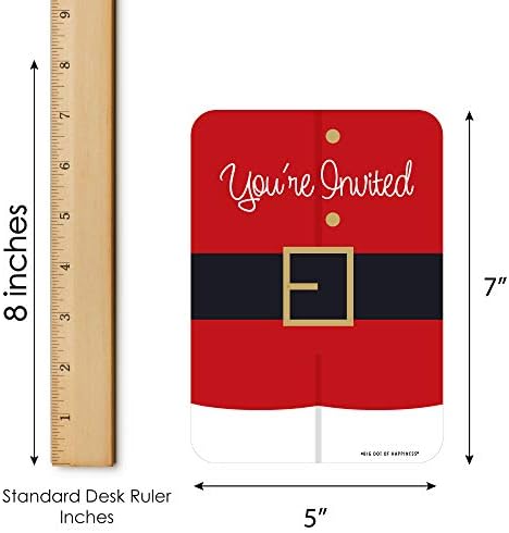Jolly Santa Claus Shaped Fill-In Invitations Set of 12