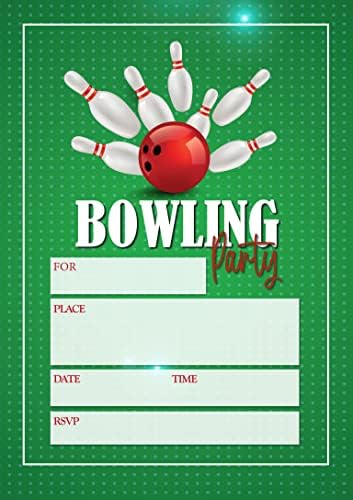 Stonehouse Collection Bowling Party Invites 25 Lucky Strike Theme