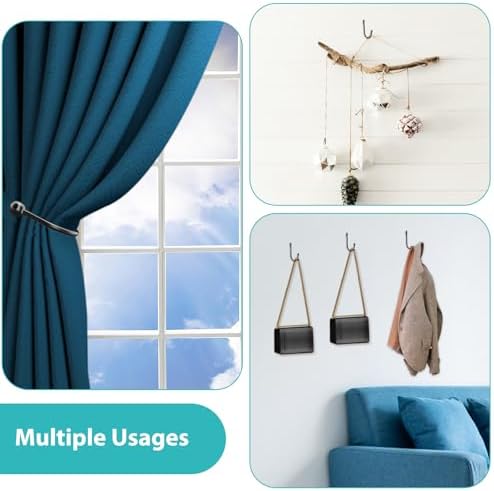 8 PCS Black Curtain Tie Backs Decorative Holders