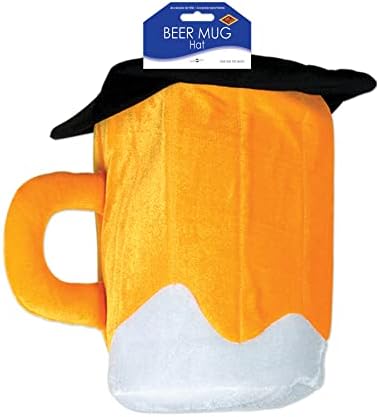 Plush Beer Mug Hat for Parties