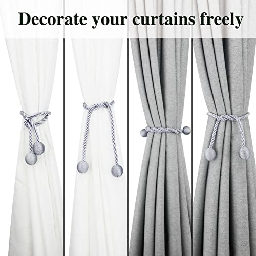 Nieffeiy Modern Grey Curtain Tiebacks Outdoor Elegant