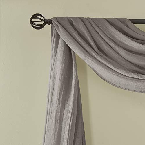 Madison Park Harper Sheer Curtain - 42 x 144 Grey