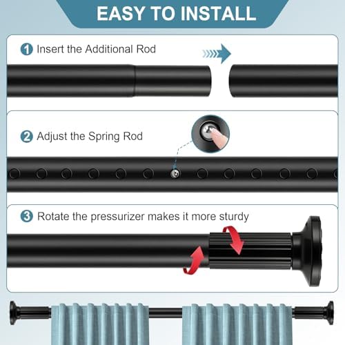 ZOCONE Black End Caps 2PCS for Curtain Rods