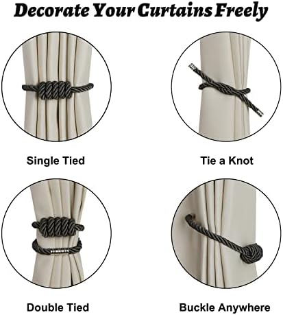 BEL AVENIR Magnetic Curtain Holdbacks 2 Pack