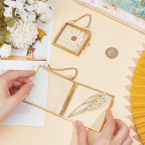OLYCRAFT 2pcs Wall Hanging Photo Frames with Chain