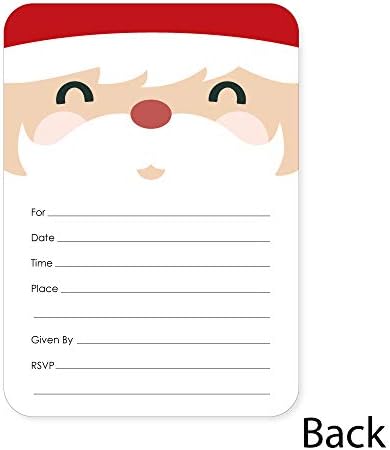 Jolly Santa Claus Shaped Fill-In Invitations Set of 12