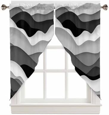 Savannan Swag Curtains Ocean Waves Gradient Rod Pocket 2 Panel