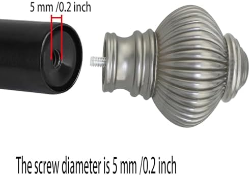 2PCS Plastic Roman Rod Curtain Ends 58 Inch Diameter