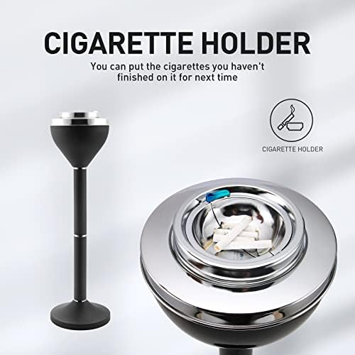 Anfrere Standing Ashtray Outdoor Large Tall Metal Ash Tray