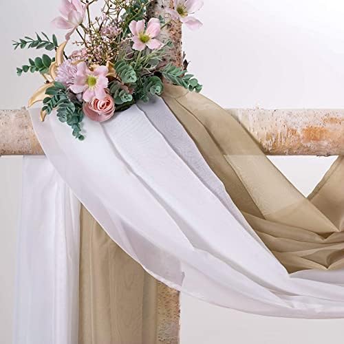 MIULEE Sheer Window Scarf Valance Extra Long Panel Curtain