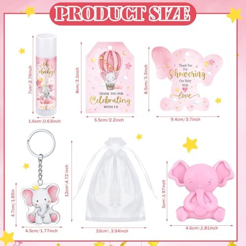 Dansib Baby Shower Favors Keychain Pack for Boys Girls